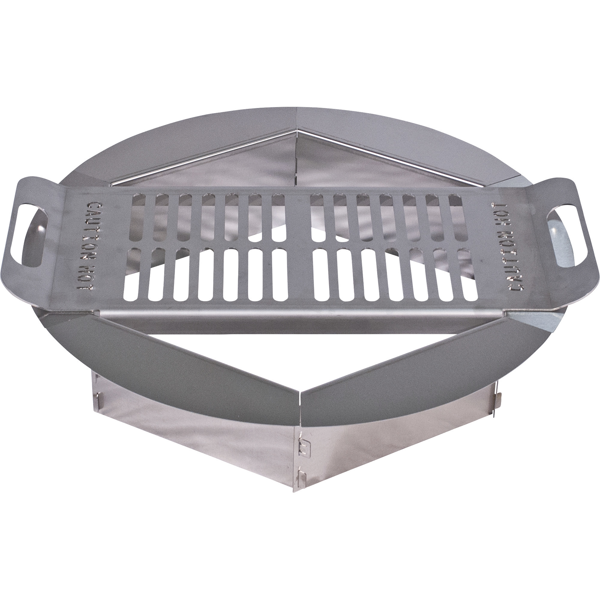 Pilot Rock Stainless Steel Hexagonal Fire Pit Ring with Cooking Grate, Portable or Permanent Fire Pit, Model# DIG/S-3 IHSS-SS/6